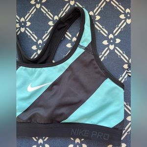 Nike Blue/Black Striped Nike Sports Bra